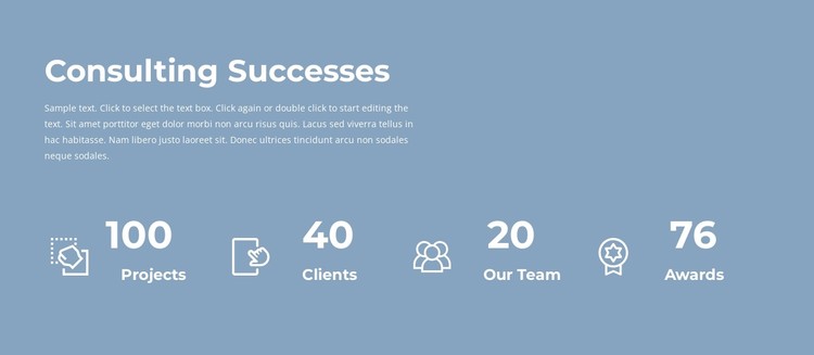 Counter of our work CSS Template