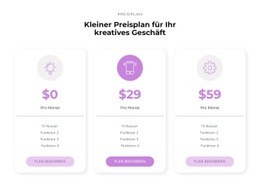 Kaufoptionen - Website-Vorlagen