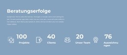Zähler Unserer Arbeit - Moderne Landingpage