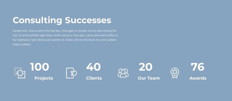 Counter of our work Homepage Design