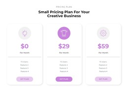 Purchase Options - HTML Website Layout