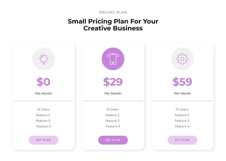 Purchase options HTML5 Template