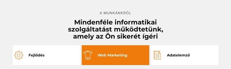 IT innovációk a fejlesztésben Weboldal sablon