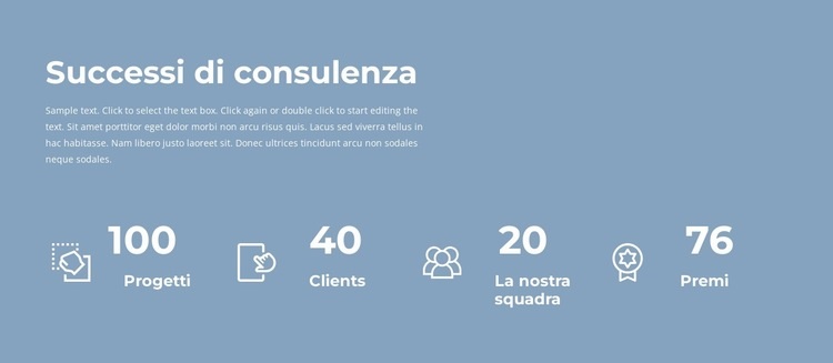 Contatore del nostro lavoro Modelli di Website Builder