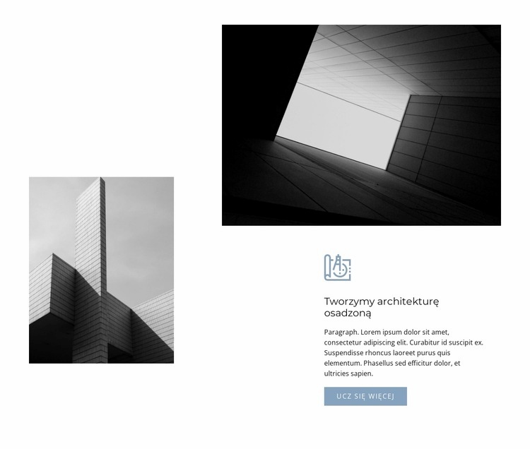 Dwa zdjęcia z architekturą Szablon HTML5
