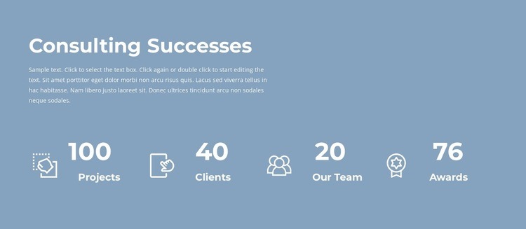 Counter of our work Squarespace Template Alternative