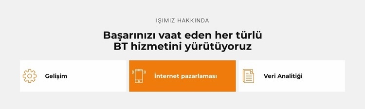 Geliştirmede BT yenilikleri Web Sitesi Mockup'ı