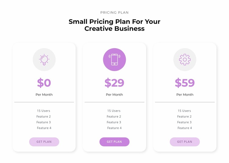 Purchase options Website Builder Templates
