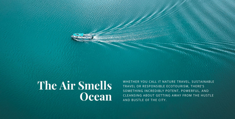 The air smells ocean Elementor Template Alternative