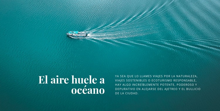 El aire huele a mar Maqueta de sitio web
