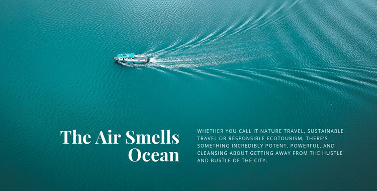 The air smells ocean Homepage Design