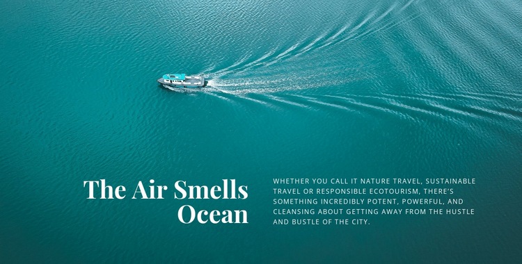 The air smells ocean Html Code Example