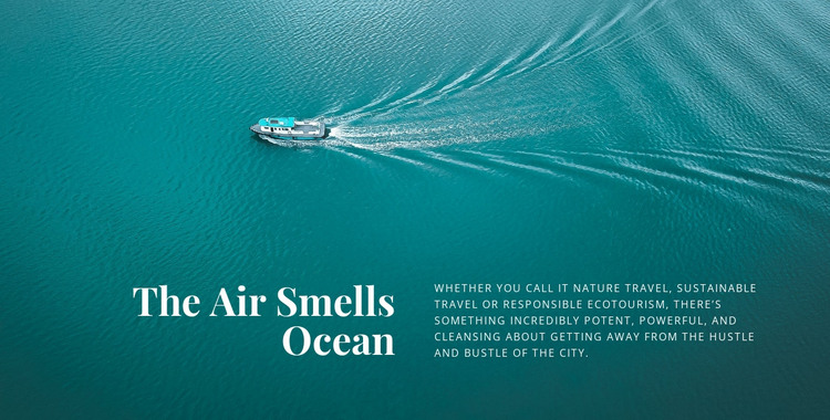 The air smells ocean HTML Template
