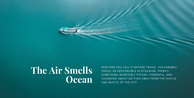 The air smells ocean Html Website Builder