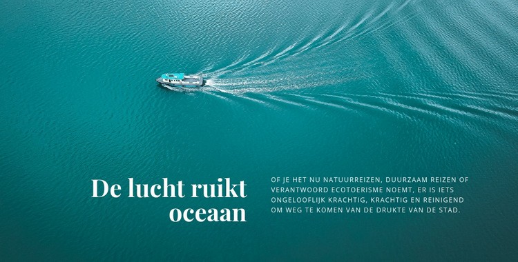 De lucht ruikt oceaan Html Website Builder