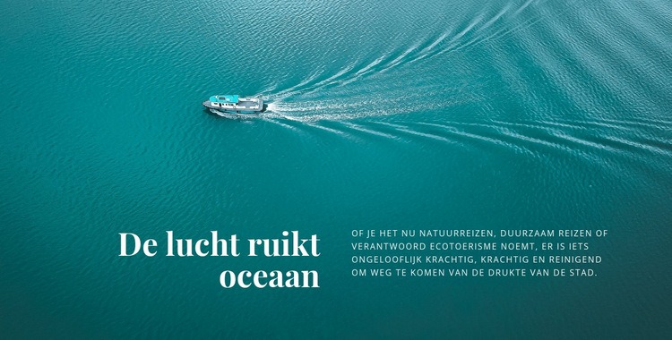 De lucht ruikt oceaan Website Builder-sjablonen