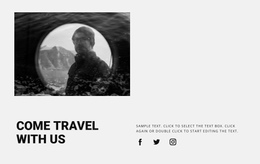 Landing Page Template For Travel In Groups