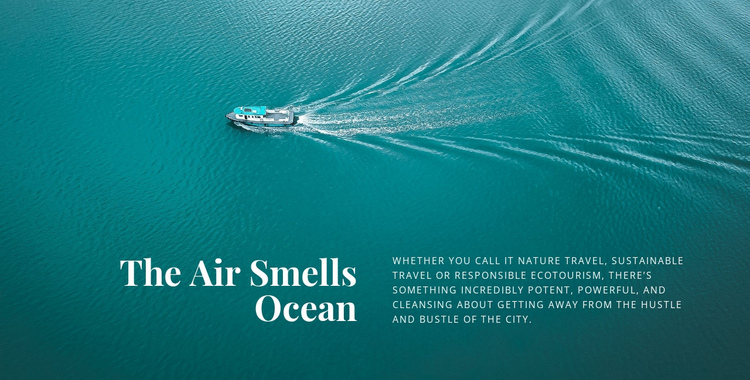 The air smells ocean One Page Template