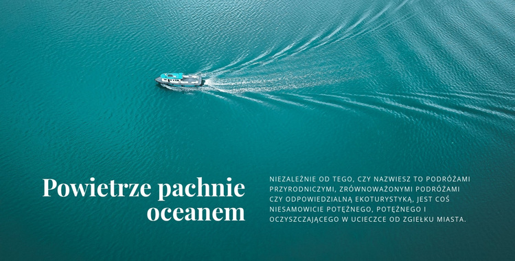 Powietrze pachnie oceanem Motyw WordPress