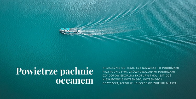 Powietrze pachnie oceanem Projekt strony internetowej