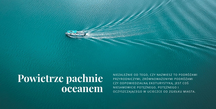 Powietrze pachnie oceanem Szablon jednej strony