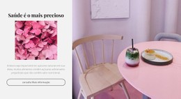 Menu CSS Para Ideias De Comida Saudável
