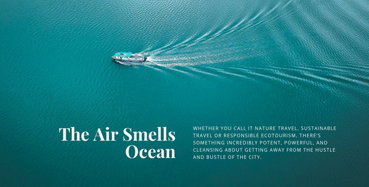 The air smells ocean Squarespace Template Alternative