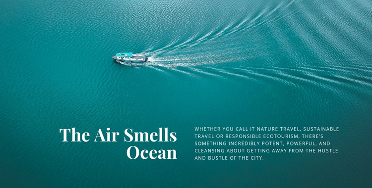The air smells ocean Template