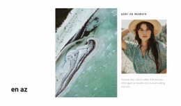 Modada Uzay Dokuları Için HTML Web Sitesi