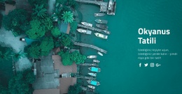 Deniz Kenarında Tatil - Bir Sayfalık Şablon