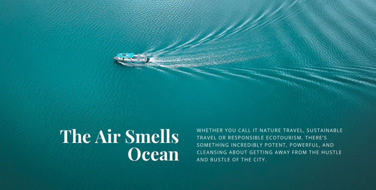 The air smells ocean Web Page Design