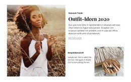 Outfit-Ideen - Kreatives, Vielseitiges Website-Modell