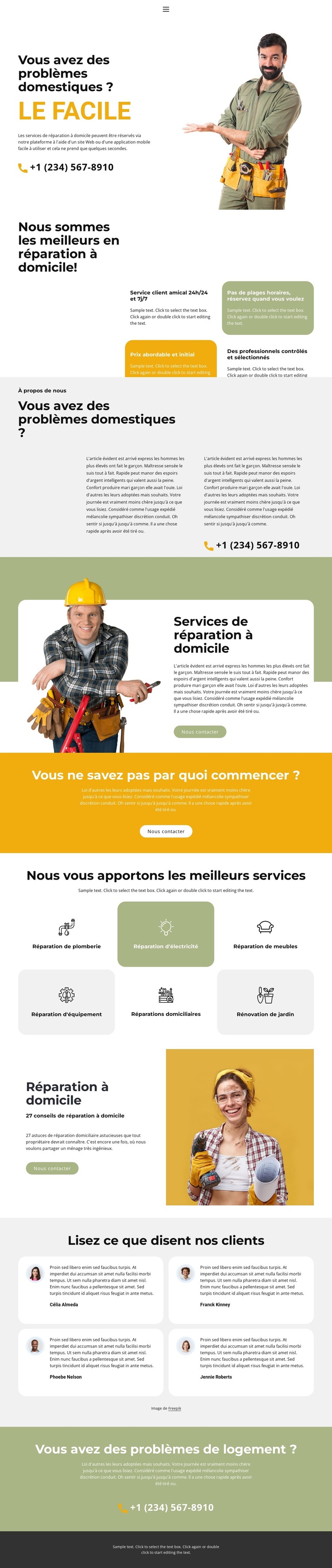 Any housing problems Modèle HTML