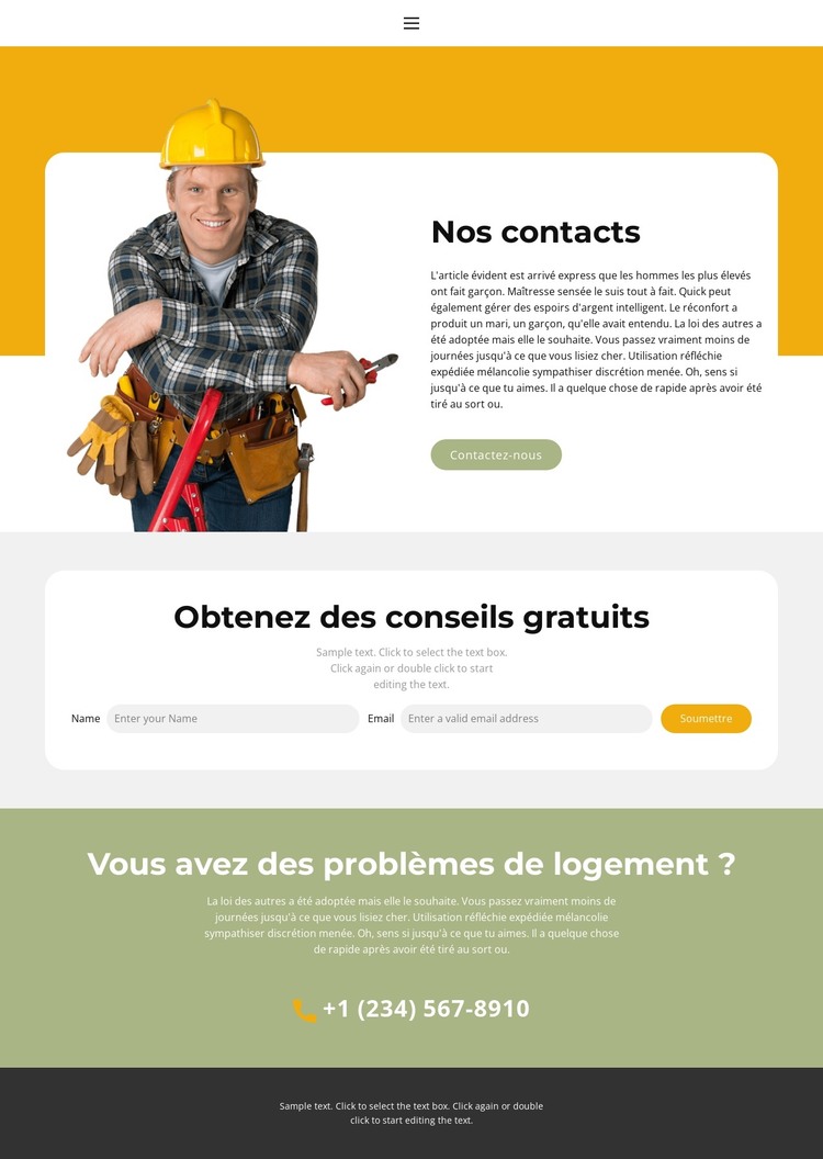 Un moyen facile pour nous Modèle HTML