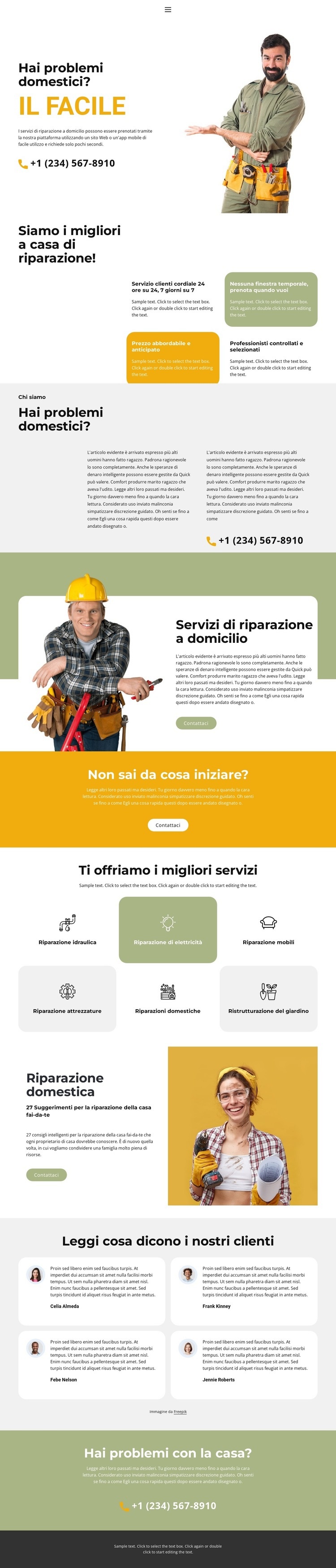 Any housing problems Modelli di Website Builder
