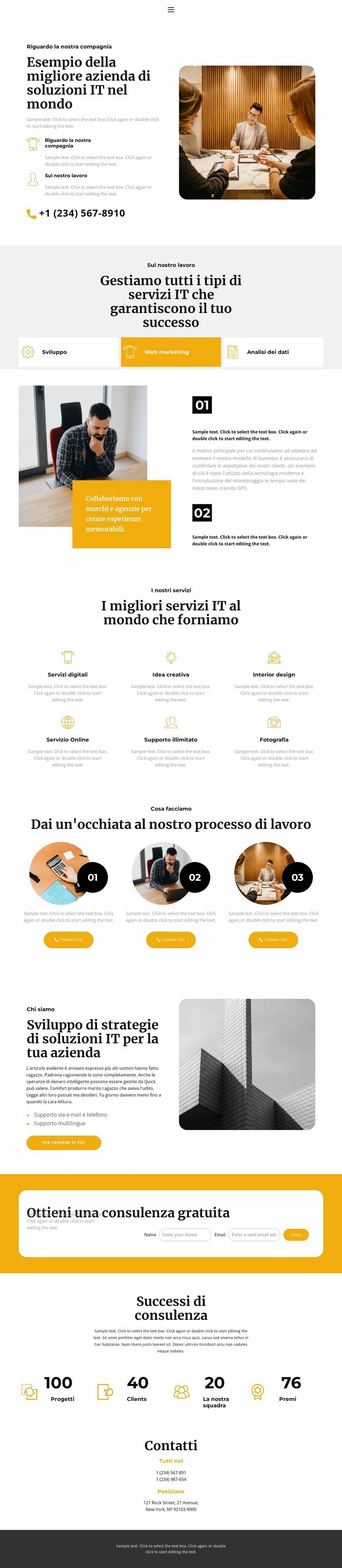 Modo semplice per noi Modelli di Website Builder