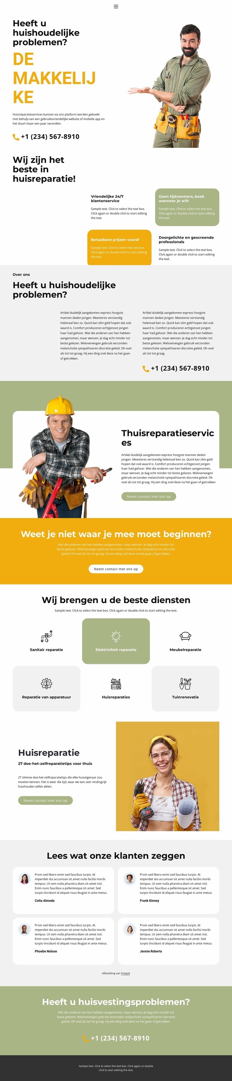 Any housing problems Website ontwerp