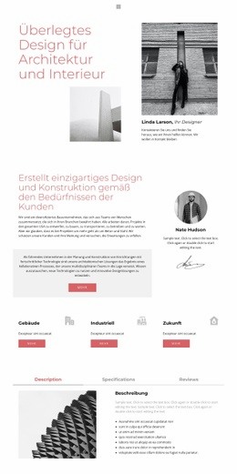 Website-Design Laconic Design Für Jedes Gerät