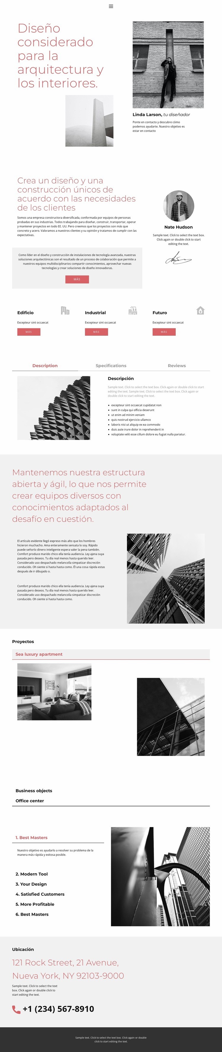 Laconic design Maqueta de sitio web