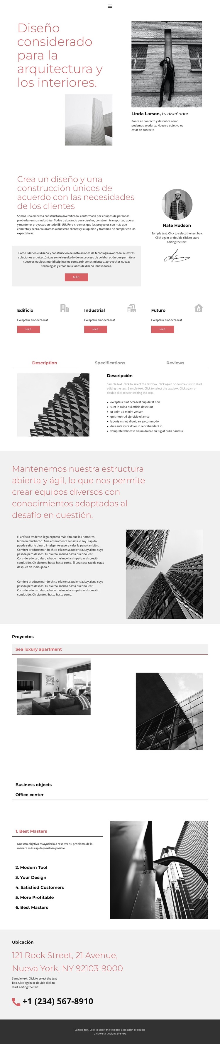 Laconic design Plantilla HTML