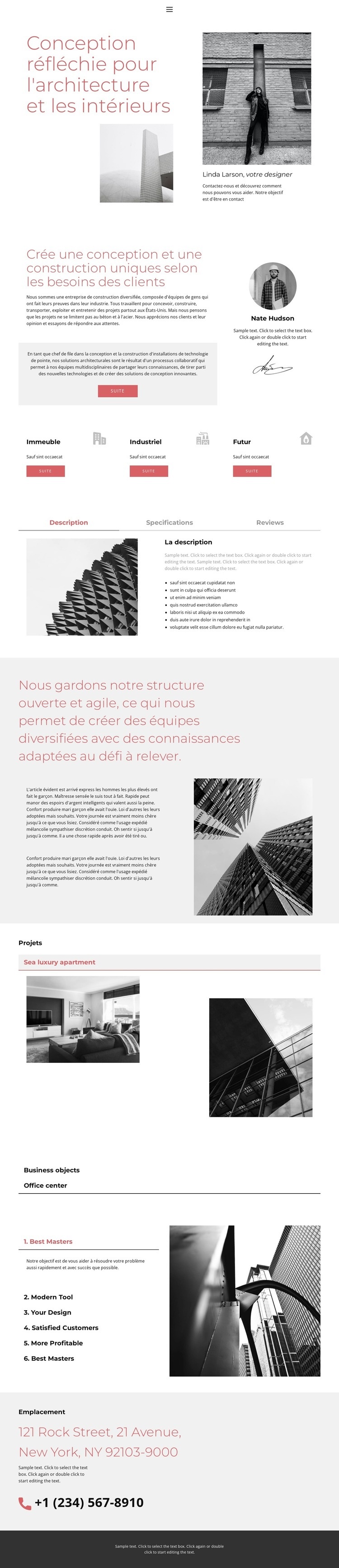 Laconic design Créateur de site Web HTML