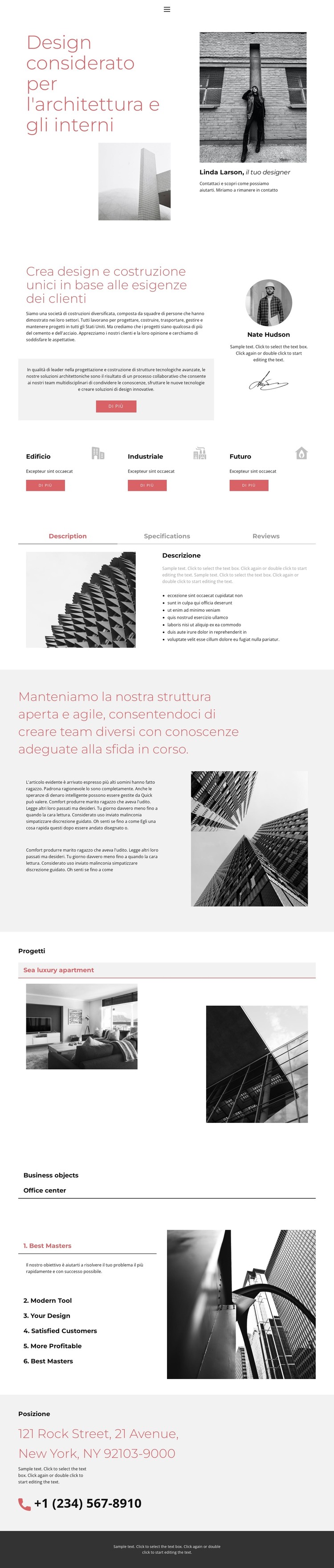 Laconic design Modello CSS