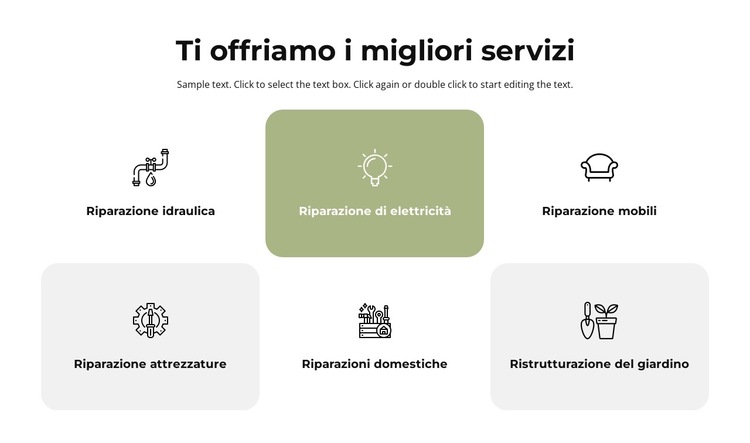 Best services Modello di sito Web