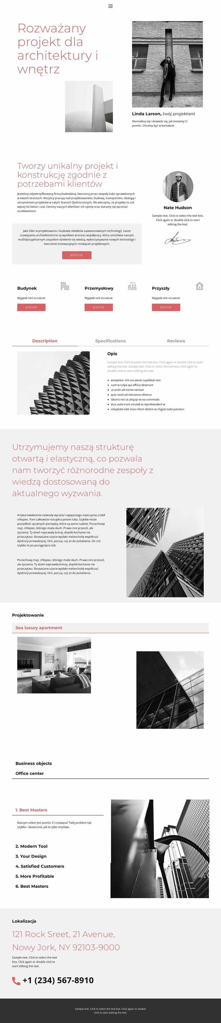 Laconic design Makieta strony internetowej