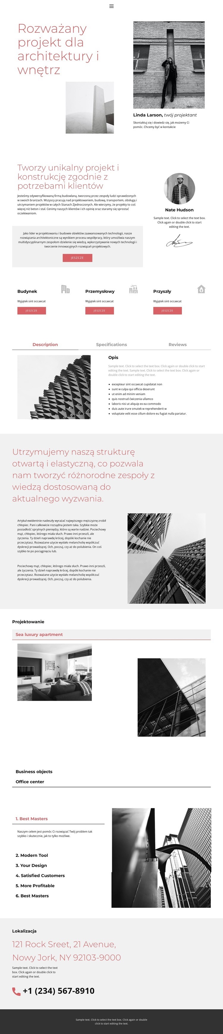 Laconic design Szablon HTML5