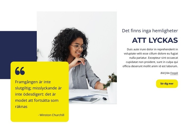 Rekommendationsblock med former HTML-mall