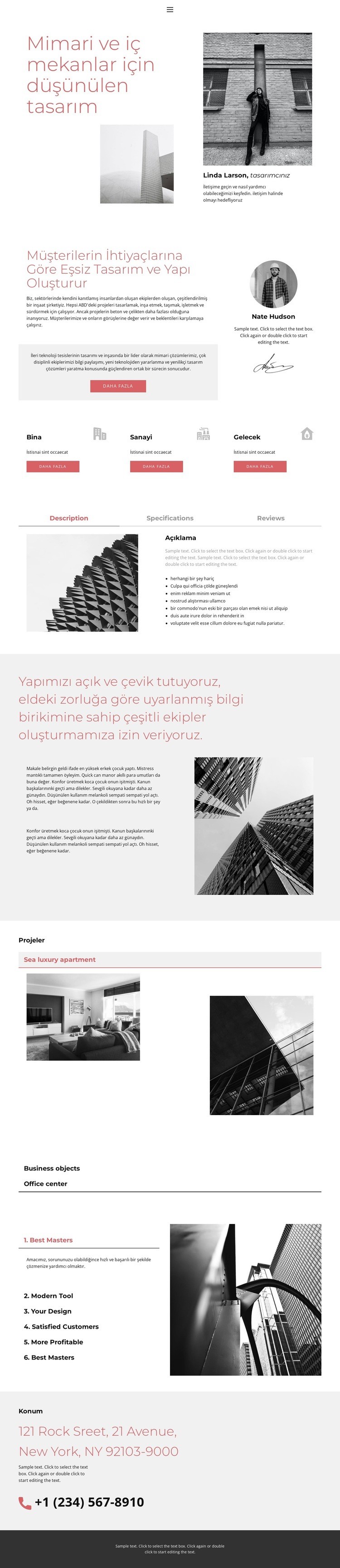 Laconic design Açılış sayfası