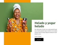 Yogurt Congelado: Plantilla De Página HTML