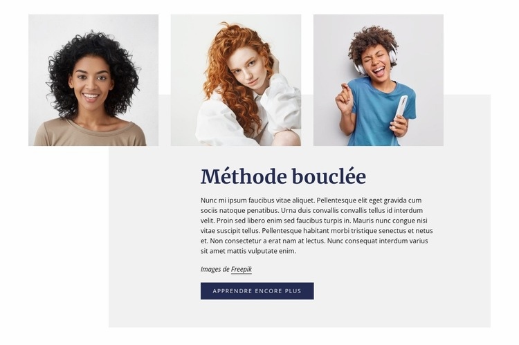 Guide de la méthode Curly Girl Conception de site Web