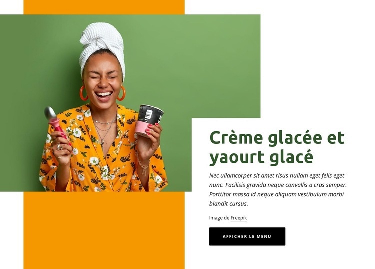 Yaourt glacé Modèle HTML5